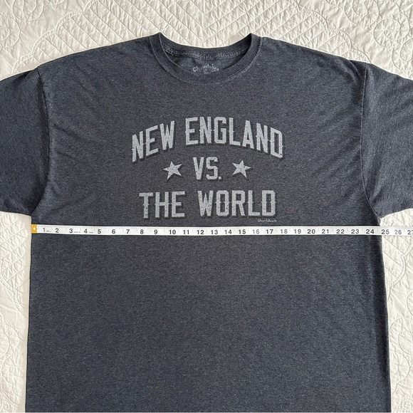 Chowdaheadz New England vs The World Patriots Gray Graphic T-Shirt 2XL - Picture 5 of 7